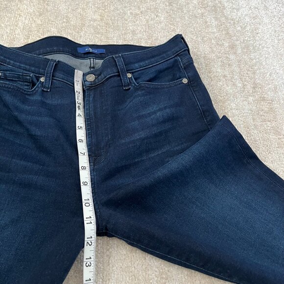 7 For All Mankind Gwenevere High Waist Ankle Blue Jeans 31 - Picture 7 of 10